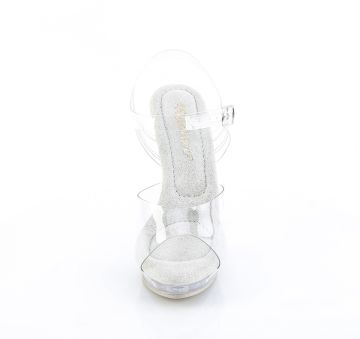 LIP-108 průhledné fitness pozing sandálky Fabulicious - přední pohled