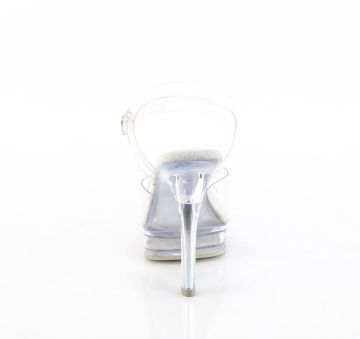 MAJESTY-508 průhledné fitness pozing sandály Fabulicious - zadní pohled