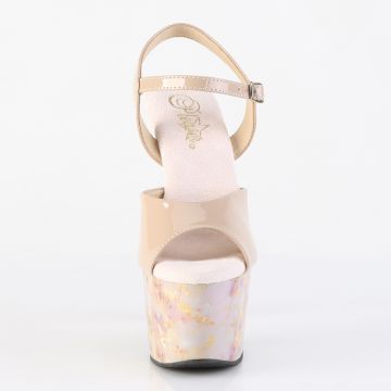 ADORE-709MB Mramorové sexy sandály Pleaser - přední pohled