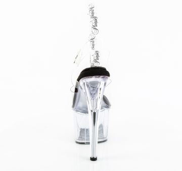 ADORE-708PREM Průhledné sexy sandály Pleaser - zadní pohled