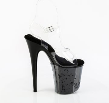 FLAMINGO-808PREM Černé sexy sandály Pleaser - vnější pohled