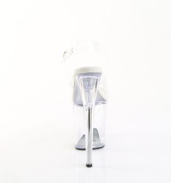 FLAMINGO-808PREM Průhledné sexy sandály Pleaser - zadní pohled FLAMINGO-808PREM Průhledné sexy sandály Pleaser - zadní pohled