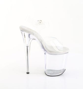 FLAMINGO-808PREM Průhledné sexy sandály Pleaser - vnější pohled FLAMINGO-808PREM Průhledné sexy sandály Pleaser - vnější pohled