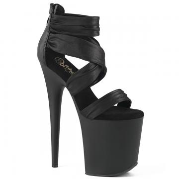 FLAMINGO-820 Černé páskové sandály Pleaser