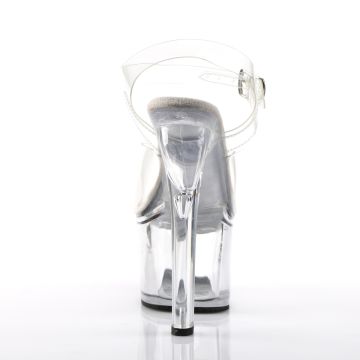 TREASURE-708 Průhledné sexy sandály Pleaser - zadní pohled