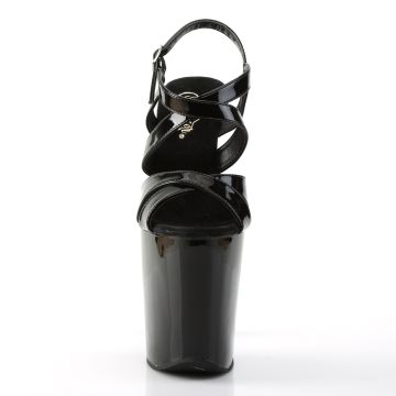 XTREME-872 Černé sexy boty Pleaser - přední pohled