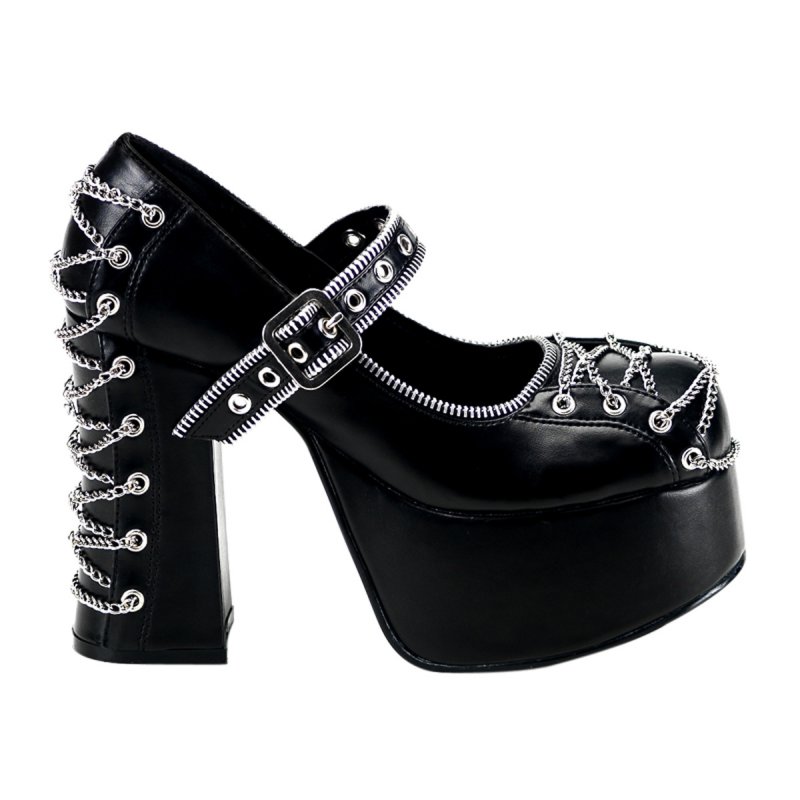 CHARADE-25 Goth černé lodičky