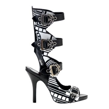 ZOMBIE-106UV Svítivé sexy dámské lodičky s pásky na lýtko DemoniaCult ZOMBIE-106UV Svítivé sexy dámské lodičky s pásky na lýtko DemoniaCult