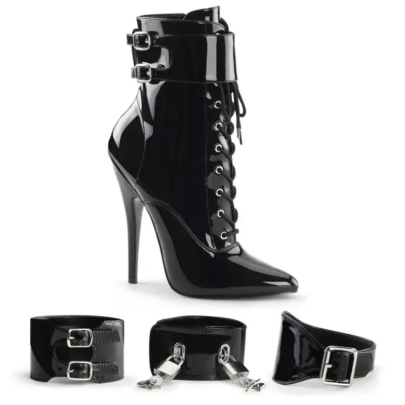 DOMINA-1023 Černé sexy kozačky
