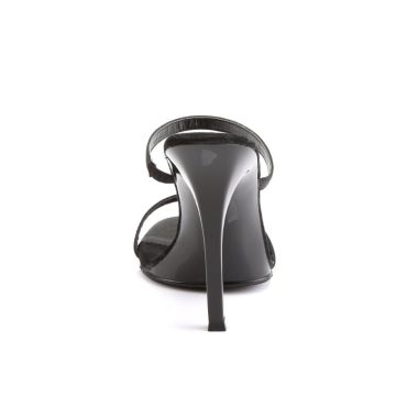 GALA-02 Černé pantofle Fabulicious - zadní pohled