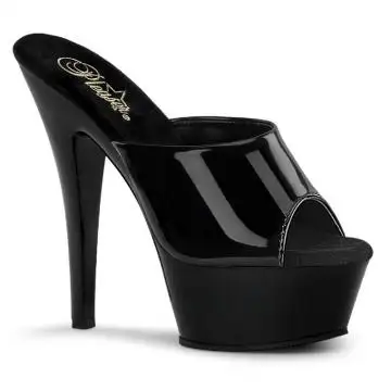 KISS-201 Černé pantofle Pleaser