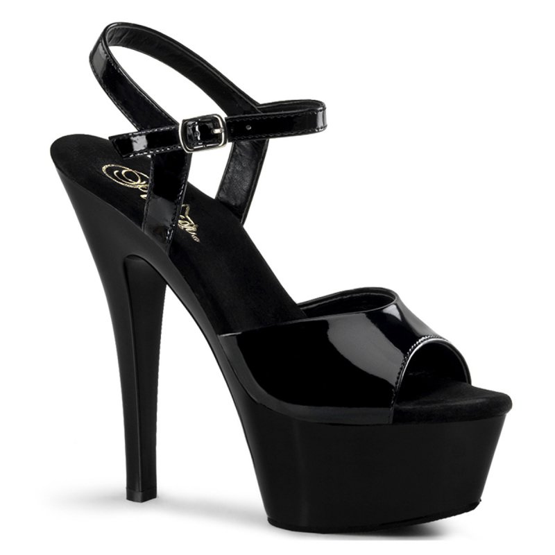 KISS-209 Černé sandály Pleaser