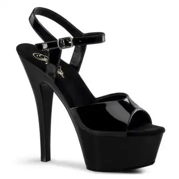 KISS-209 Černé sandály Pleaser