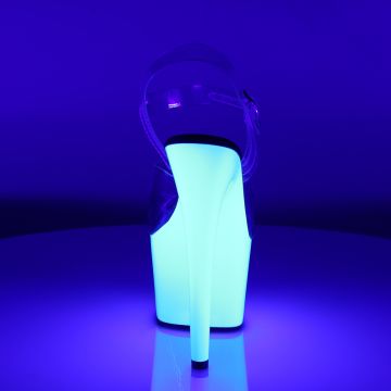 ADORE-708UV Svítící bílé sexy boty Pleaser - zadní pohled ADORE-708UV Svítící bílé sexy boty Pleaser - zadní pohled