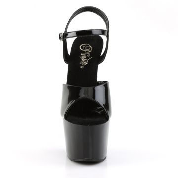 ADORE-709 Černé boty Pleaser Pleaser - přední pohled