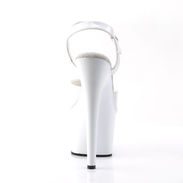 ADORE-709 Bílé sexy sandály Pleaser - zadní pohled ADORE-709 Bílé sexy sandály Pleaser - zadní pohled