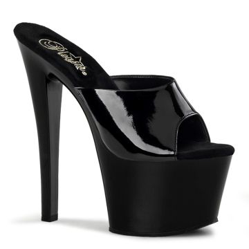 Obuv skladem SKY-301 Černé sexy pantofle Pleaser