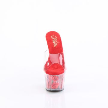 ADORE-701FL Červené sexy pantofle Pleaser - přední pohled ADORE-701FL Červené sexy pantofle Pleaser - přední pohled