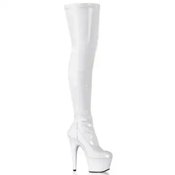 ADORE-3000 Bílé sexy kozačky