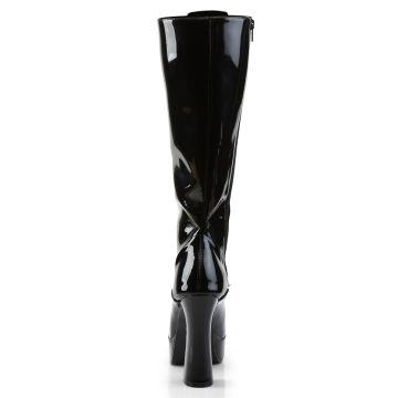 ELECTRA-2020 Černé kozačky Pleaser - zadní pohled ELECTRA-2020 Černé kozačky Pleaser - zadní pohled
