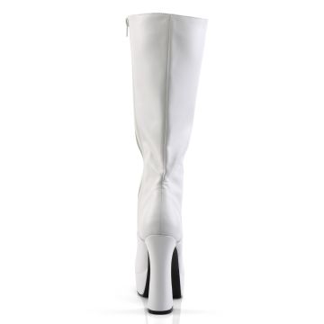 ELECTRA-2020 Bílé kozačky Pleaser - zadní pohled ELECTRA-2020 Bílé kozačky Pleaser - zadní pohled