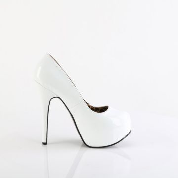 TEEZE-06 Bílé sexy lodičky Bordello - vnější pohled TEEZE-06 Bílé sexy lodičky Bordello - vnější pohled