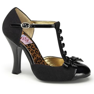 Obuv skladem SMITTEN-10 Černé retro lodičky Pin Up Couture