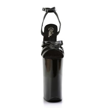 BEYOND-012 Černé sexy boty Pleaser - přední pohled