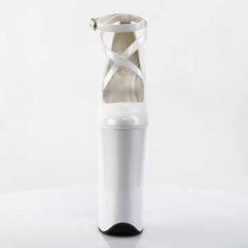 BEYOND-087 Bílé erotické boty Pleaser - přední pohled