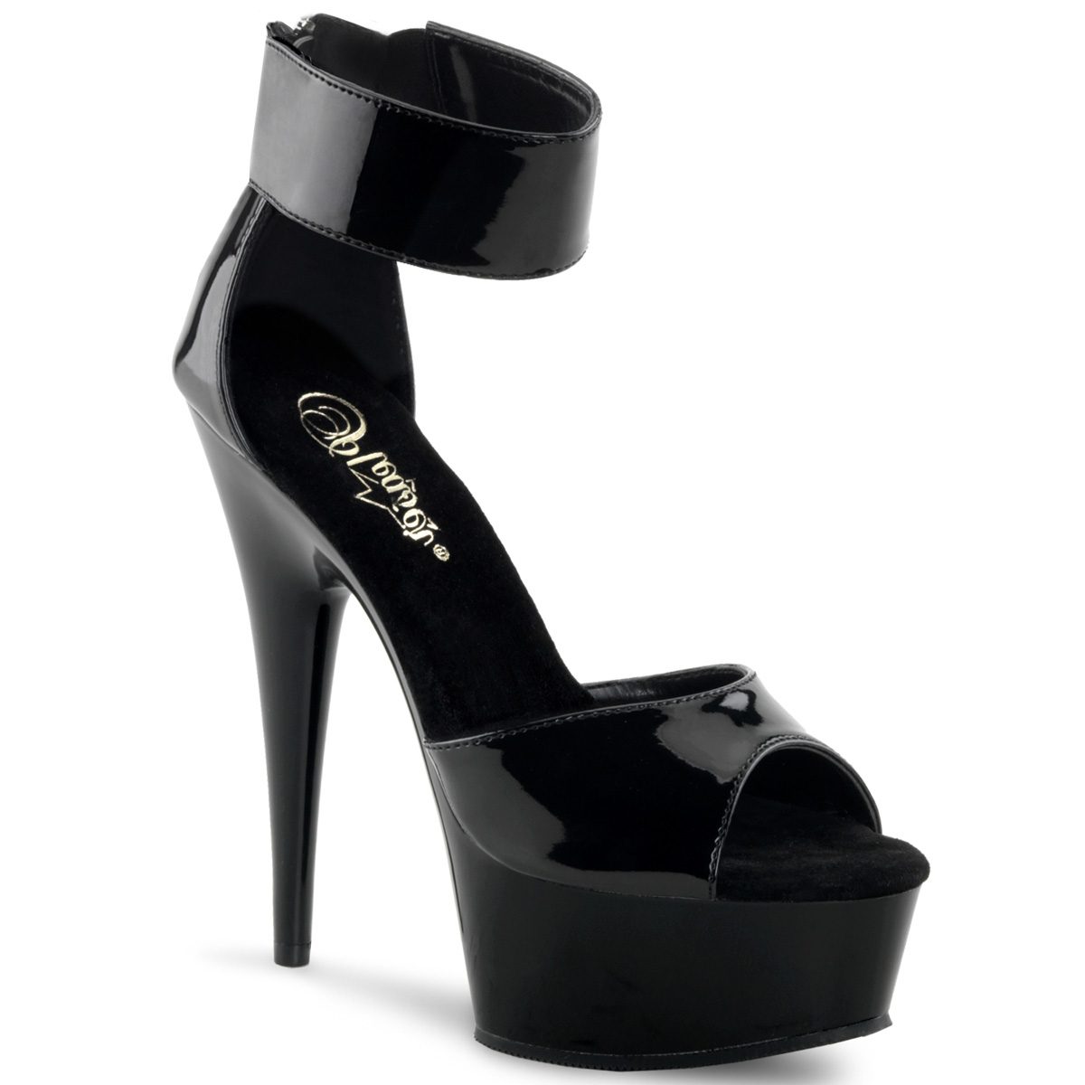 DELIGHT-670-3 Černé sexy boty | DELIGHT-670-3 Pleaser