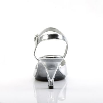 BELLE-309 Stříbrné sandály Fabulicious - zadní pohled BELLE-309 Stříbrné sandály Fabulicious - zadní pohled