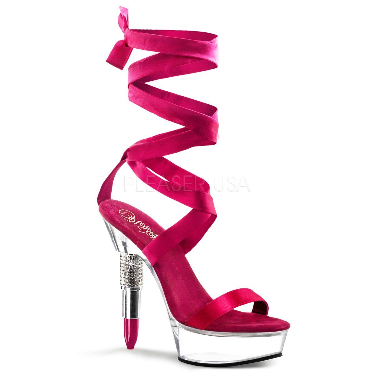 ROUGE-614 Růžové sexy boty na podpatku rtěnka | ROUGE-614 Pleaser