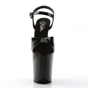 FLAMINGO-809 Černé sexy boty Pleaser - přední pohled