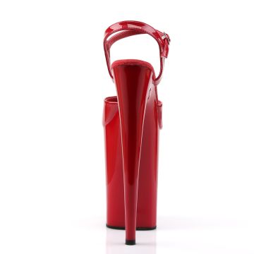 INFINITY-909 Červené sexy boty Pleaser - zadní pohled INFINITY-909 Červené sexy boty Pleaser - zadní pohled