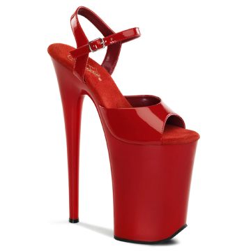 INFINITY-909 Červené sexy boty Pleaser INFINITY-909 Červené sexy boty Pleaser