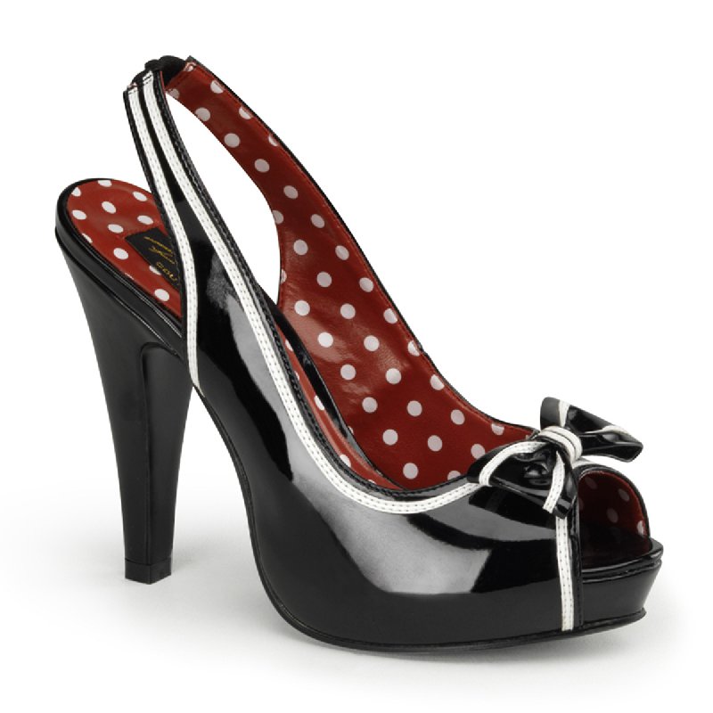 BETTIE-05 Černé retro lodičky