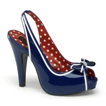 BETTIE-05 Modré retro lodičky