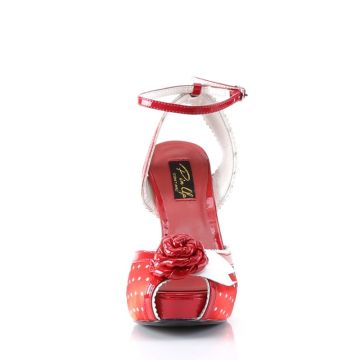 BETTIE-06 Červené retro sandály Pin Up Couture - přední pohled BETTIE-06 Červené retro sandály Pin Up Couture - přední pohled