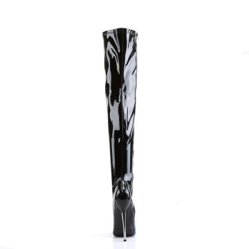 DAGGER-3000 Černé fetiš kozačky Devious - zadní pohled DAGGER-3000 Černé fetiš kozačky Devious - zadní pohled