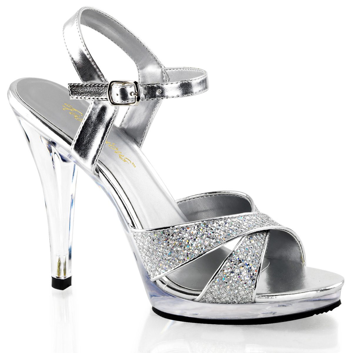 FLAIR-419(G) Stříbrné plesové sandály | FLAIR-419(G) Fabulicious