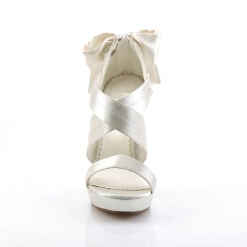 LUMINA-29 Bílé svatební boty Fabulicious - přední pohled