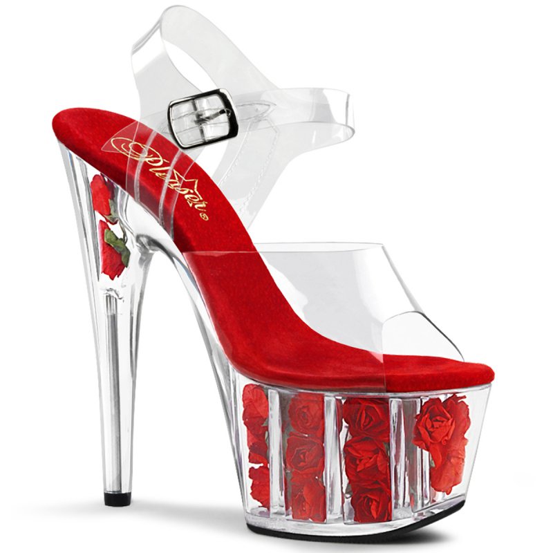 ADORE-708FL Sexy červené sandály