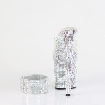 BEJEWELED-812RS Luxusní pantofle Pleaser - zadní pohled