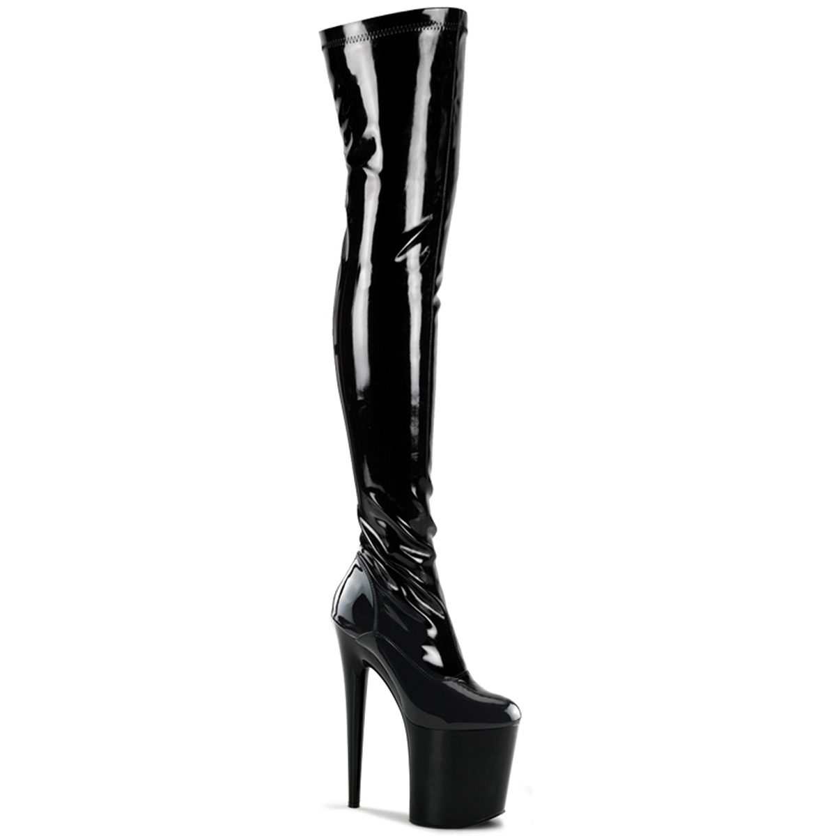 FLAMINGO-3000 Černé sexy kozačky | FLAMINGO-3000 Pleaser