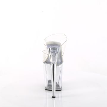 FLAMINGO-802 Průhledné sexy pantofle Pleaser - zadní pohled FLAMINGO-802 Průhledné sexy pantofle Pleaser - zadní pohled