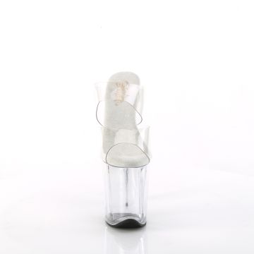 FLAMINGO-802 Průhledné sexy pantofle Pleaser - přední pohled FLAMINGO-802 Průhledné sexy pantofle Pleaser - přední pohled