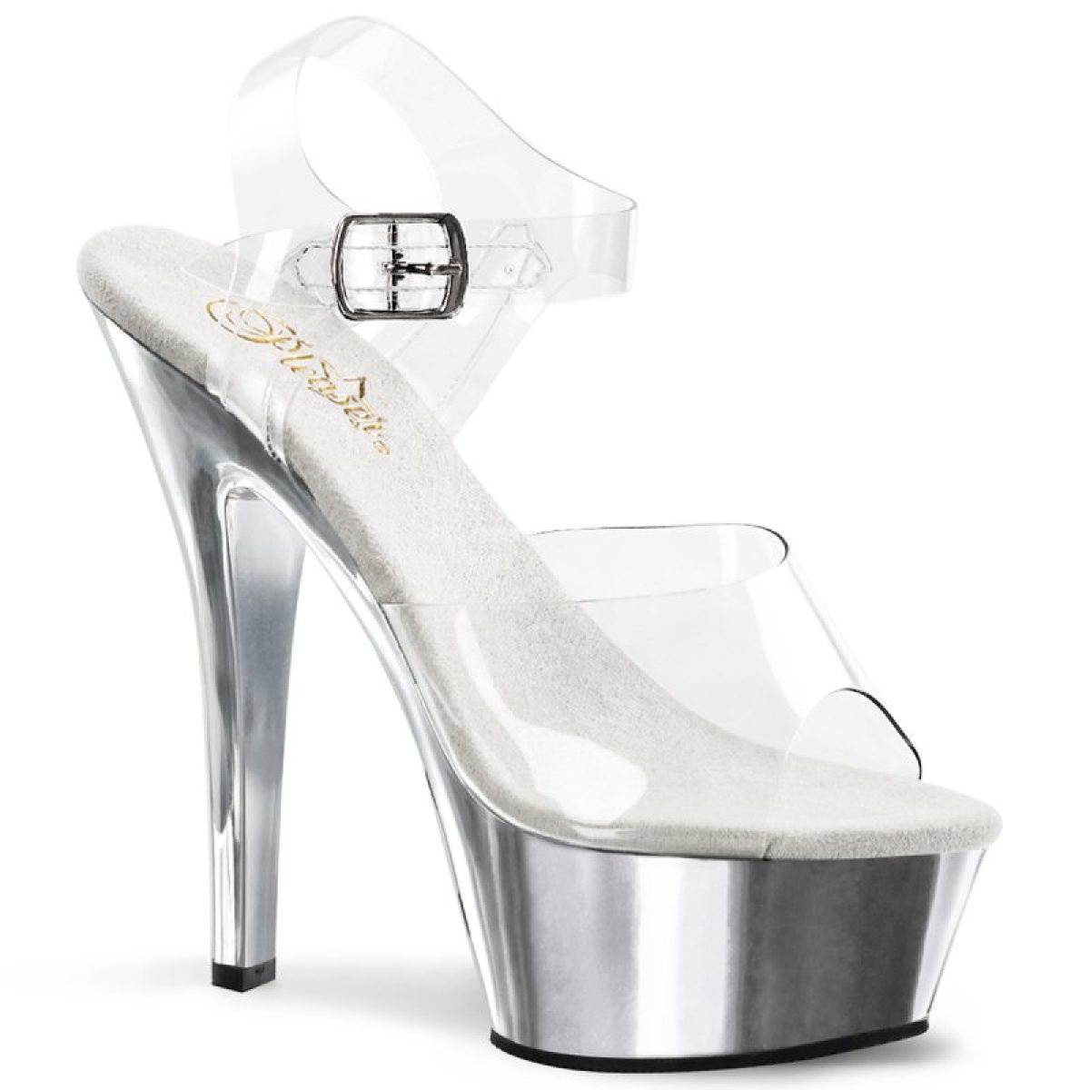 KISS-208 Stříbrná sexy obuv | KISS-208 Pleaser