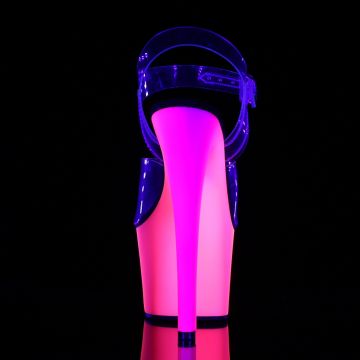 RAINBOW-308UV Svítící sexy boty Pleaser - zadní pohled RAINBOW-308UV Svítící sexy boty Pleaser - zadní pohled