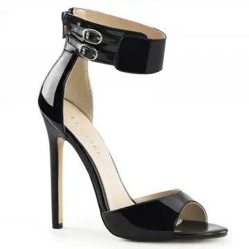 SEXY-19 Černé sandály na jehle