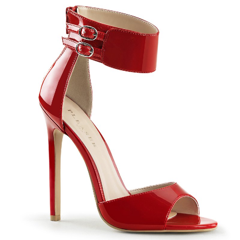 SEXY-19 Červené sandály na jehle